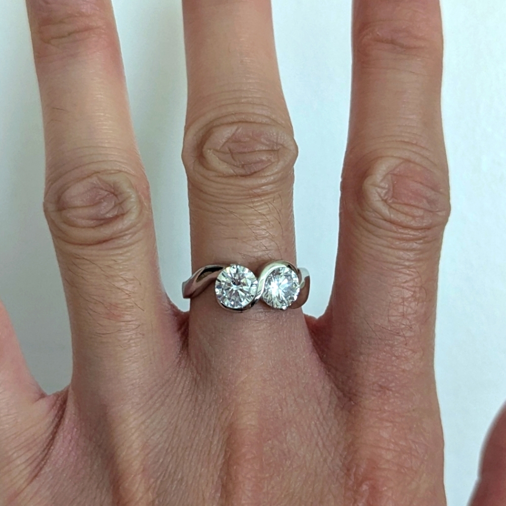 Toi et Moi ring size US 7.5